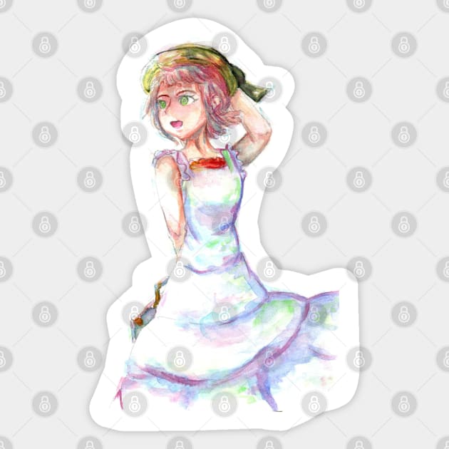 Summer Girl in Sky dress Sticker by Dearly Mu